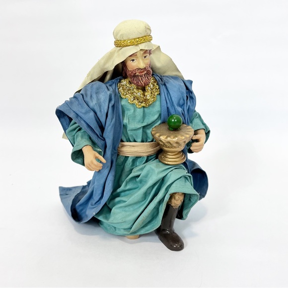 Vintage Midwest Importers Paper Mache Nativity 3 Kings Taiwan - Picture 5 of 12